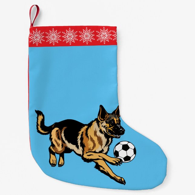 german shepherd dog small christmas stocking (Front)