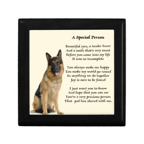 German Shepherd Dog _ Special Person Poem Gift Box