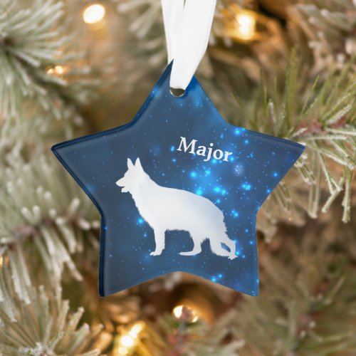 German Shepherd Dog Star Personalized Ornament