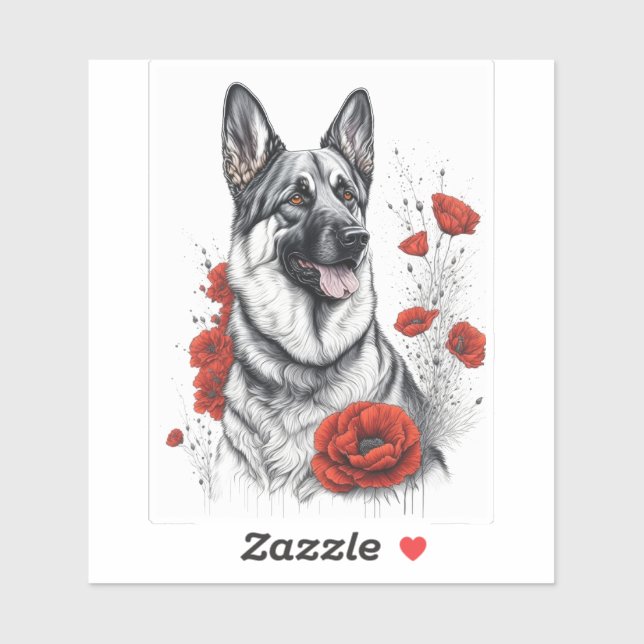 German Shepherd Dog Sticker (Sheet)