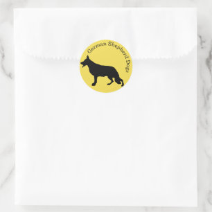 German Shepherd Dog Sticker Rounded Text