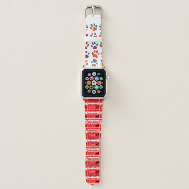 german shepherd dog surveillance apple watch band (Front)