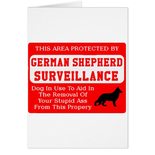 german shepherd dog surveillance cards (Front)