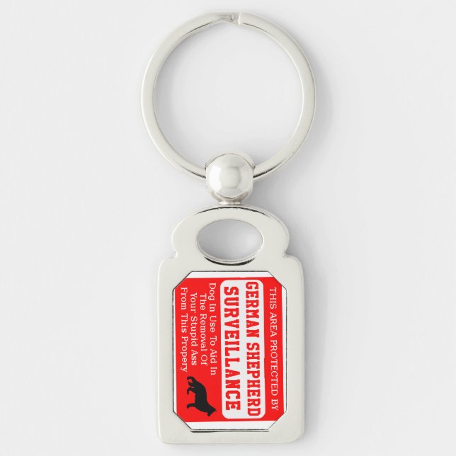 german shepherd dog surveillance keychain (Front)