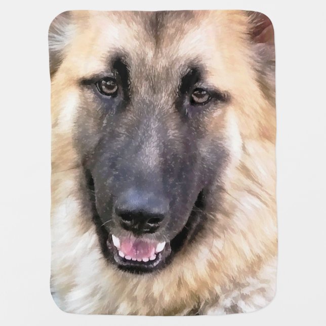 GERMAN SHEPHERD DOG SWADDLE BLANKET (Front)