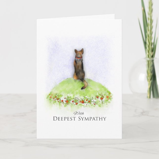 German Shepherd Dog Sympathy Card (Front)