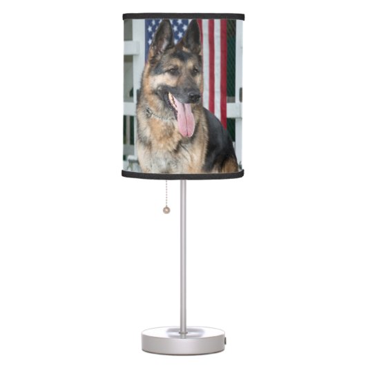 German Shepherd Dog Table Lamp (Right)
