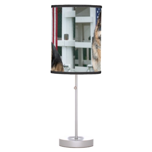 German Shepherd Dog Table Lamp (Front)