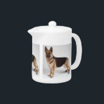 German Shepherd Dog Teapot<br><div class="desc">This elegant German Shepherd is on three sides of the teapot.</div>