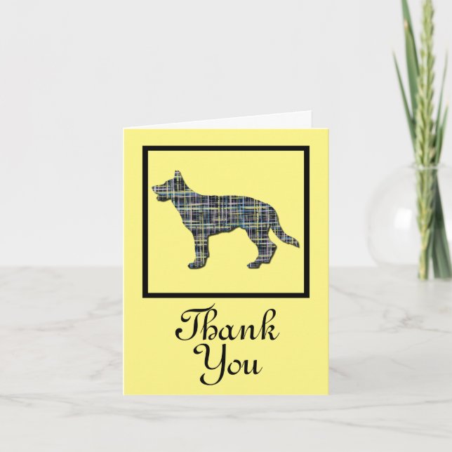 German Shepherd Dog Thank You Greeting Card (Front)