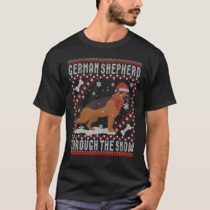 German Shepherd Dog Through The Snow Ugly Sweater