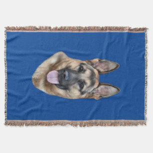 German Shepherd Dog Throw Blanket