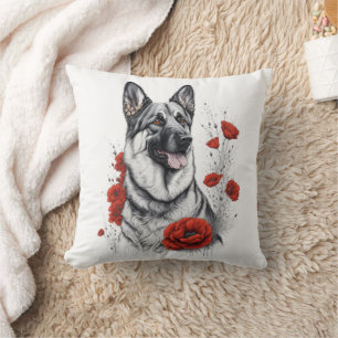 German Shepherd Dog Throw Pillow
