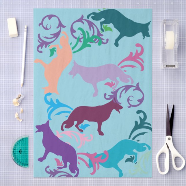 German Shepherd Dog  Tissue Paper (Craft)