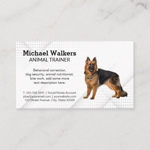 German Shepherd Dog  Trainer Business Card