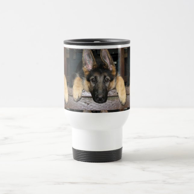 German Shepherd Dog Travel Mug (Center)