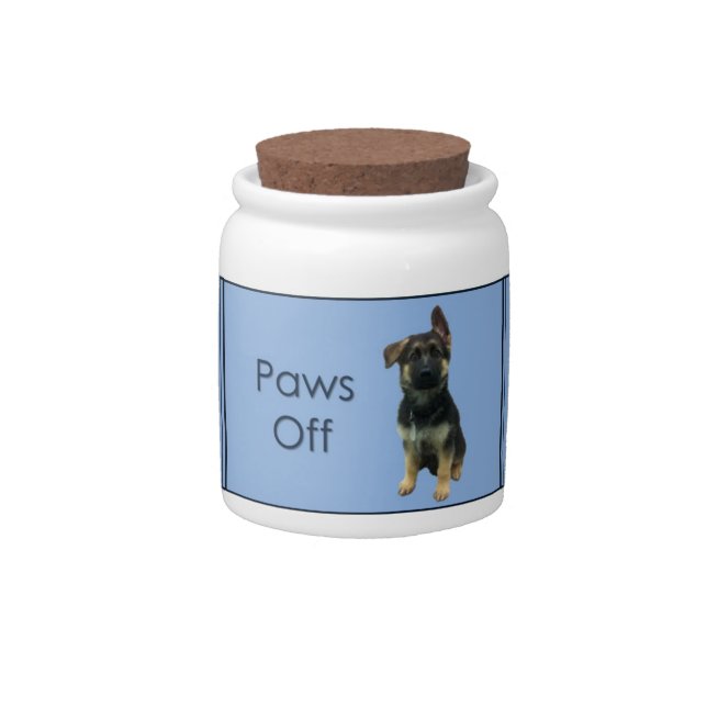 German Shepherd Dog Treat Jar (Front)