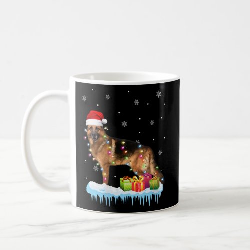 German Shepherd Dog Tree Christmas Light Sweater X Coffee Mug