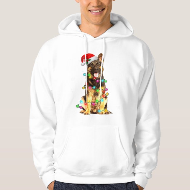 German Shepherd Dog Tree Christmas Sweater Xmas Do (Front)