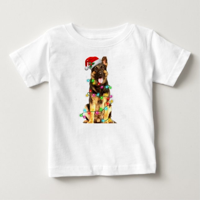 German Shepherd Dog Tree Christmas Sweater Xmas Do (Front)