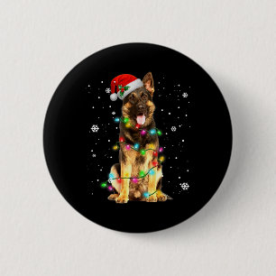 German Shepherd Dog Tree Christmas Sweater Xmas Do Button