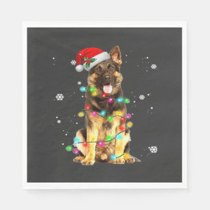 German Shepherd Dog Tree Christmas Sweater Xmas Do Napkins