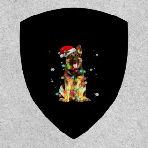 German Shepherd Dog Tree Christmas Sweater Xmas Do Patch