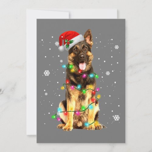 German Shepherd Dog Tree Christmas Sweater Xmas In Invitation