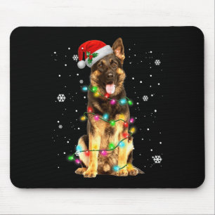 German Shepherd Dog Tree Christmas Xmas Dogs Gift Mouse Pad