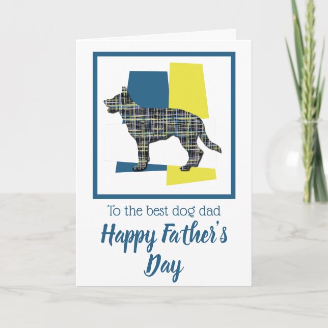 German Shepherd Dog TriColour Father’s Day Card (Front)