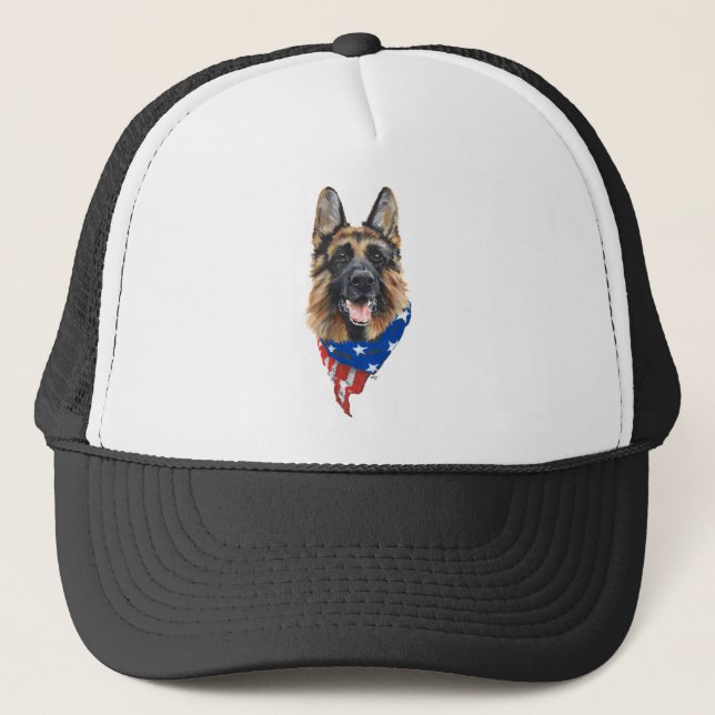 German Shepherd Dog Trucker Hat (Front)