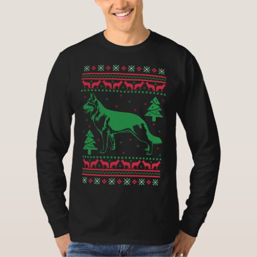 German Shepherd Dog Ugly Sweater Christmas