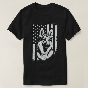 German Shepherd Dog USA American Flag 4th Of July T-Shirt