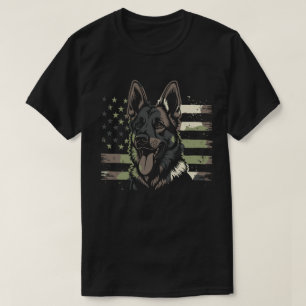 German Shepherd Dog USA American Flag 4th Of July T-Shirt