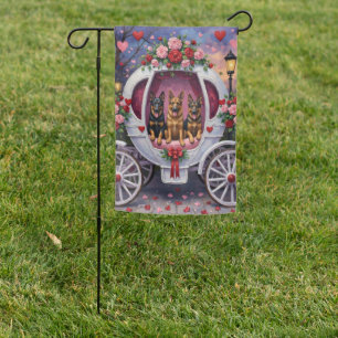 German Shepherd Dog Valentine's Day  Garden Flag