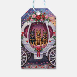 German Shepherd Dog Valentine's Day  Gift Tags