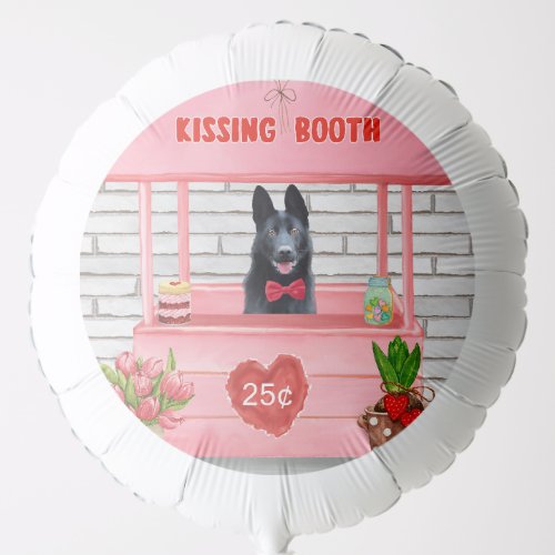 German Shepherd Dog Valentines Day Kissing Booth Balloon