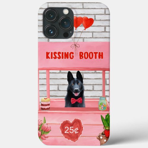 German Shepherd Dog Valentines Day Kissing Booth iPhone 13 Pro Max Case