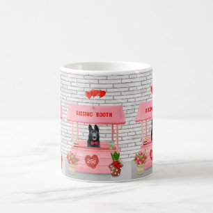 German Shepherd Dog Valentine's Day Kissing Booth Coffee Mug