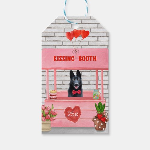 German Shepherd Dog Valentines Day Kissing Booth Gift Tags