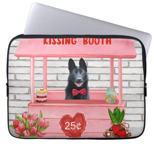 German Shepherd Dog Valentines Day Kissing Booth Laptop Sleeve