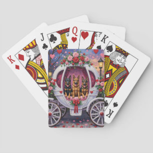 German Shepherd Dog Valentine's Day  Poker Cards