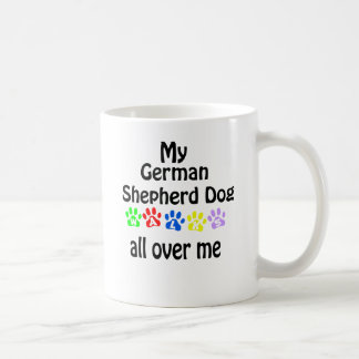 German Shepherd Dog Walks Design Coffee Mug