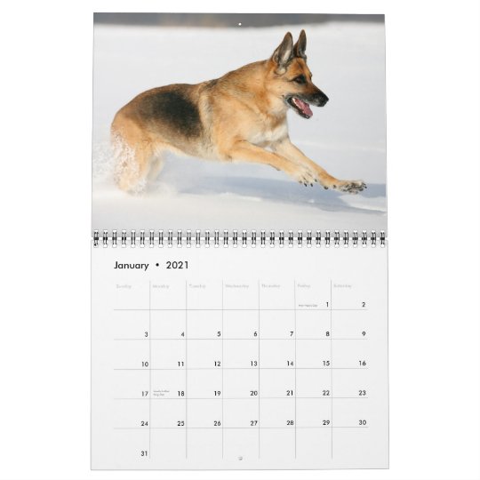 German Shepherd Dog wall calendar | Zazzle.com