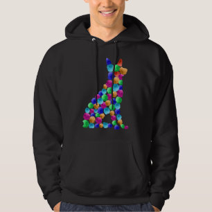 German shepherd dog Watercolor paint dot art Hoodie