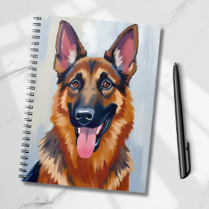 German Shepherd Dog Watercolor Pet Notebook
