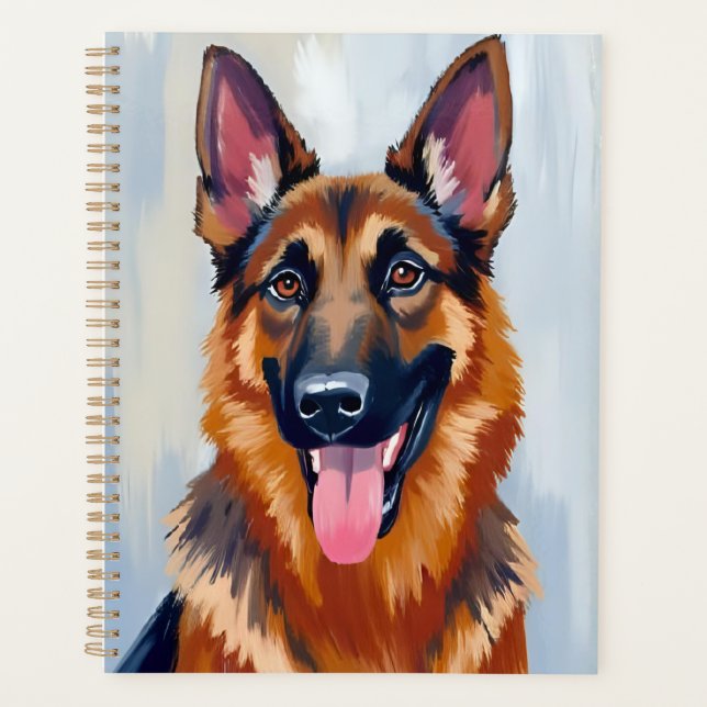 German Shepherd | Dog Watercolor Pet  Planner (Front)