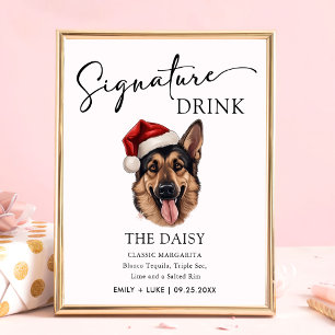 German Shepherd Dog Wedding Signature Drink Sign