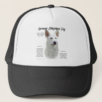 German Shepherd Dog (wht) History Design Trucker Hat