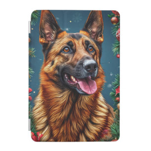 German Shepherd Dog With Christmas Decor iPad Mini Cover